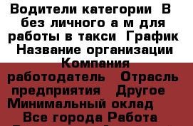 Водители категории "В" без личного а/м для работы в такси. График › Название организации ­ Компания-работодатель › Отрасль предприятия ­ Другое › Минимальный оклад ­ 1 - Все города Работа » Вакансии   . Алтайский край,Славгород г.